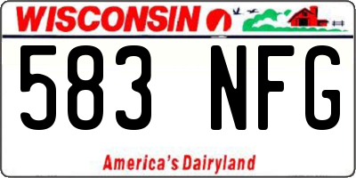 WI license plate 583NFG