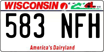 WI license plate 583NFH