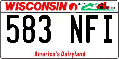 WI license plate 583NFI
