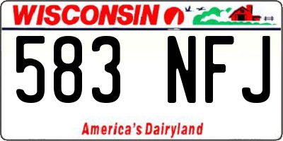 WI license plate 583NFJ