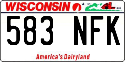 WI license plate 583NFK