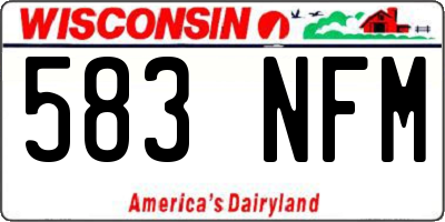 WI license plate 583NFM