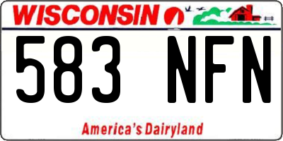 WI license plate 583NFN