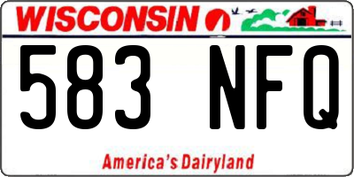 WI license plate 583NFQ