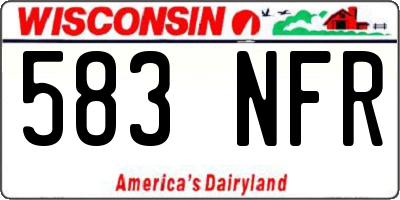 WI license plate 583NFR