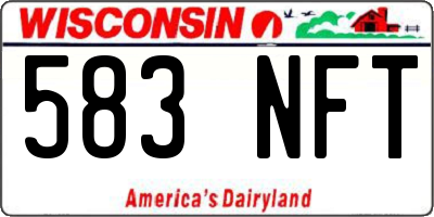 WI license plate 583NFT