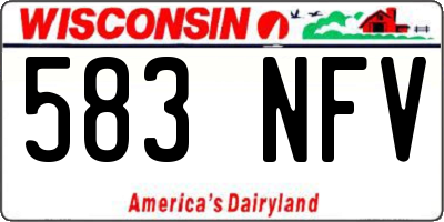 WI license plate 583NFV