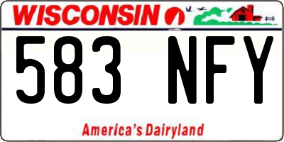 WI license plate 583NFY