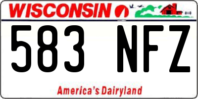 WI license plate 583NFZ