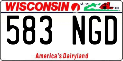 WI license plate 583NGD