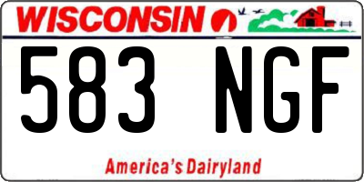 WI license plate 583NGF