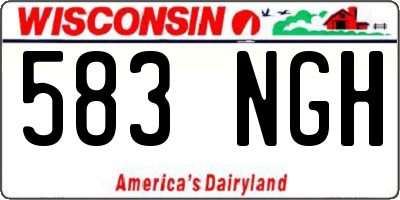 WI license plate 583NGH