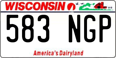 WI license plate 583NGP