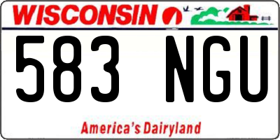 WI license plate 583NGU