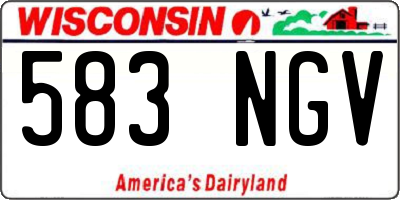 WI license plate 583NGV