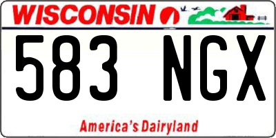 WI license plate 583NGX