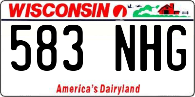 WI license plate 583NHG