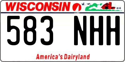 WI license plate 583NHH