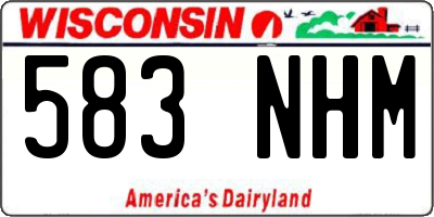 WI license plate 583NHM