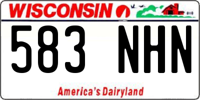 WI license plate 583NHN