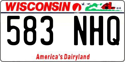 WI license plate 583NHQ