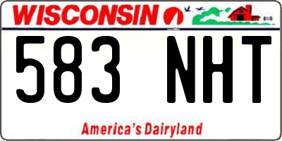 WI license plate 583NHT