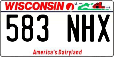 WI license plate 583NHX