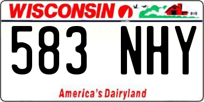 WI license plate 583NHY