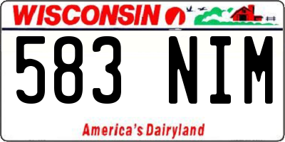 WI license plate 583NIM