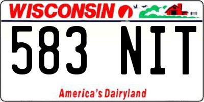 WI license plate 583NIT