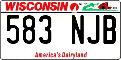 WI license plate 583NJB