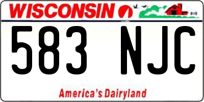 WI license plate 583NJC