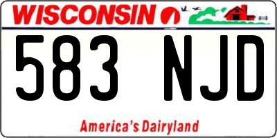 WI license plate 583NJD
