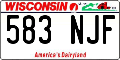 WI license plate 583NJF