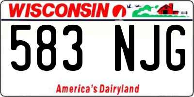 WI license plate 583NJG