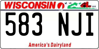 WI license plate 583NJI