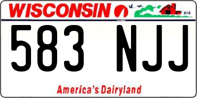 WI license plate 583NJJ