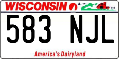 WI license plate 583NJL