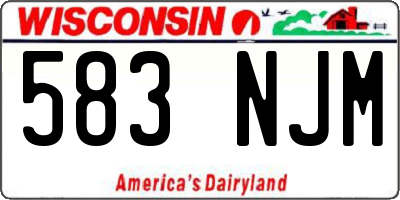 WI license plate 583NJM