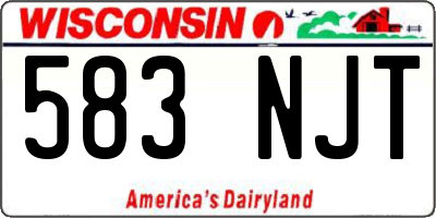WI license plate 583NJT