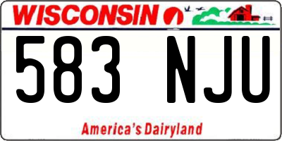 WI license plate 583NJU
