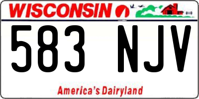 WI license plate 583NJV