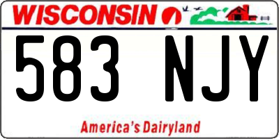 WI license plate 583NJY