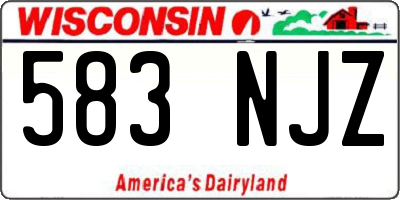 WI license plate 583NJZ