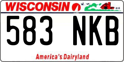 WI license plate 583NKB