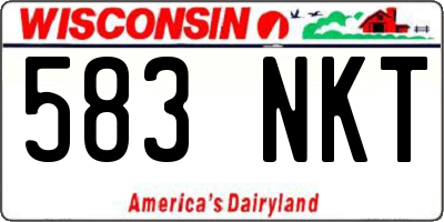 WI license plate 583NKT