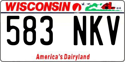 WI license plate 583NKV