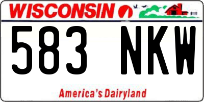 WI license plate 583NKW
