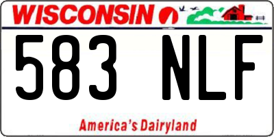 WI license plate 583NLF
