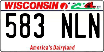 WI license plate 583NLN